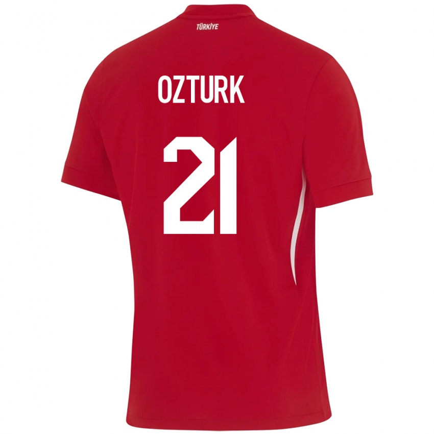 Niño Camiseta Turquía Melike Öztürk #21 Rojo 2ª Equipación 24-26 La Camisa Argentina