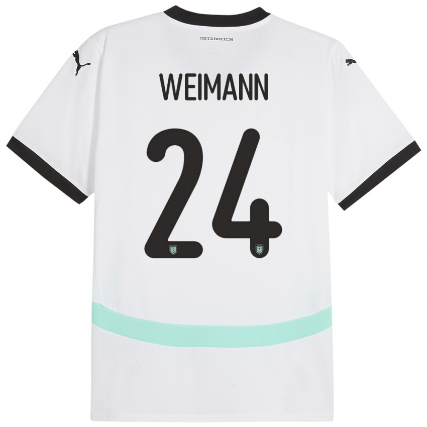 Niño Camiseta Austria Andreas Weimann #24 Blanco 2ª Equipación 24-26 La Camisa Argentina