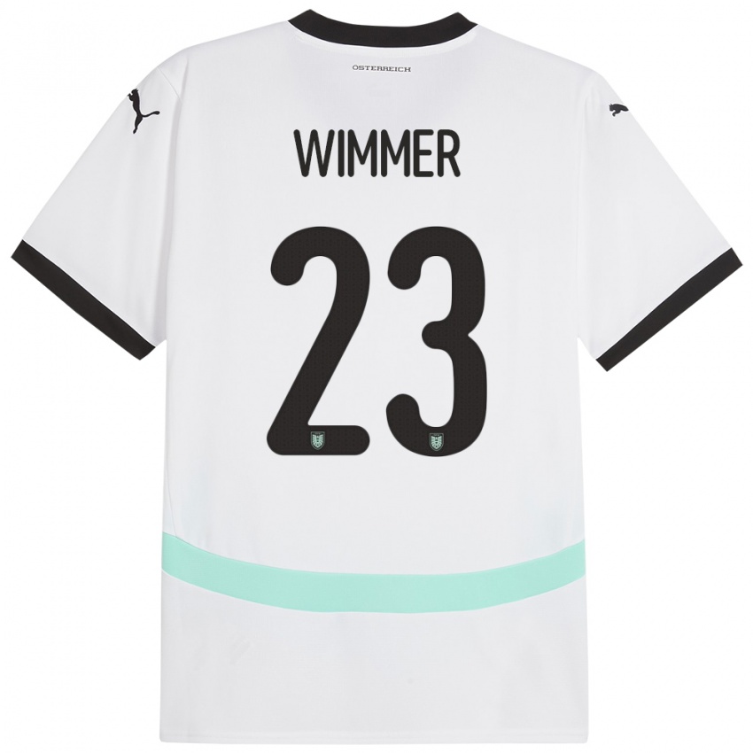 Niño Camiseta Austria Patrick Wimmer #23 Blanco 2ª Equipación 24-26 La Camisa Argentina