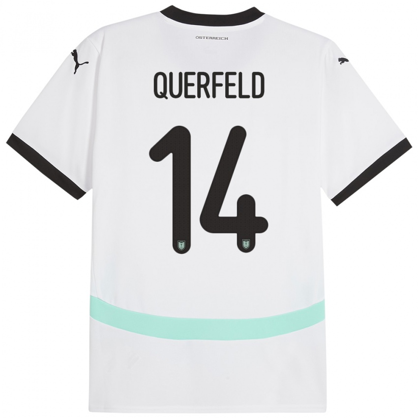 Niño Camiseta Austria Leopold Querfeld #14 Blanco 2ª Equipación 24-26 La Camisa Argentina