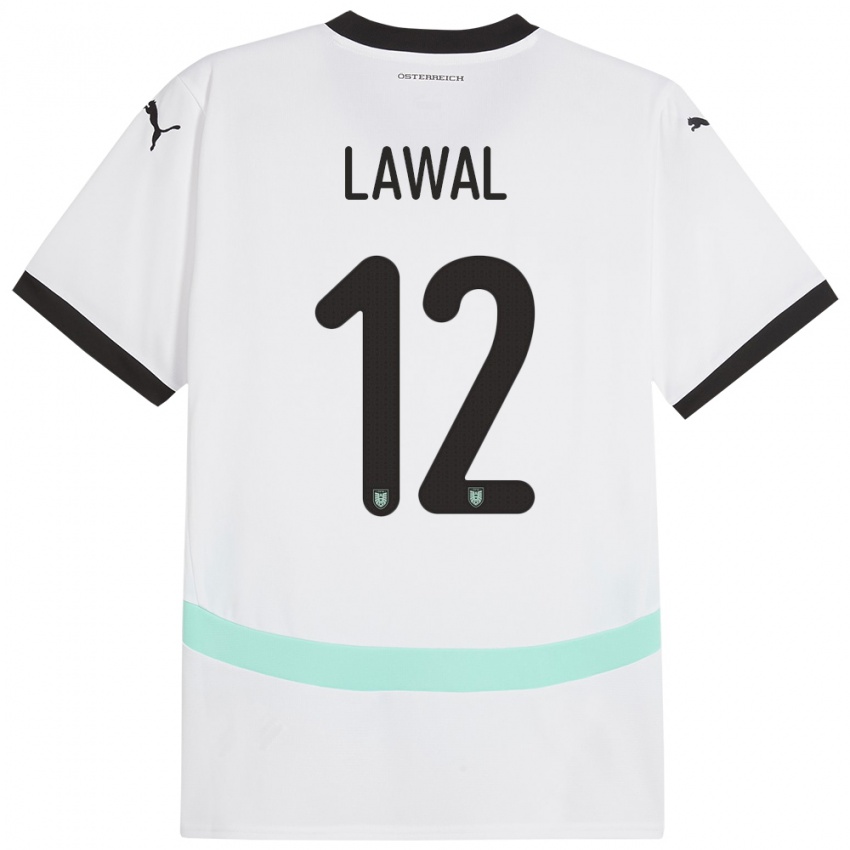 Niño Camiseta Austria Tobias Lawal #12 Blanco 2ª Equipación 24-26 La Camisa Argentina