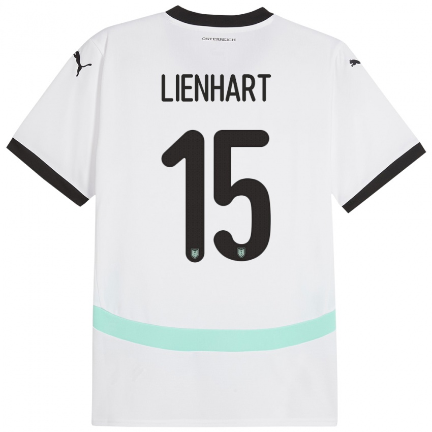 Niño Camiseta Austria Philipp Lienhart #15 Blanco 2ª Equipación 24-26 La Camisa Argentina