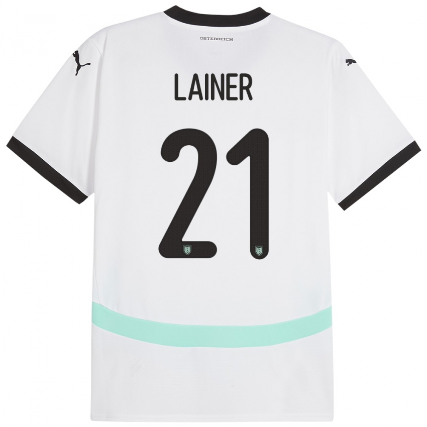 Niño Camiseta Austria Stefan Lainer #21 Blanco 2ª Equipación 24-26 La Camisa Argentina