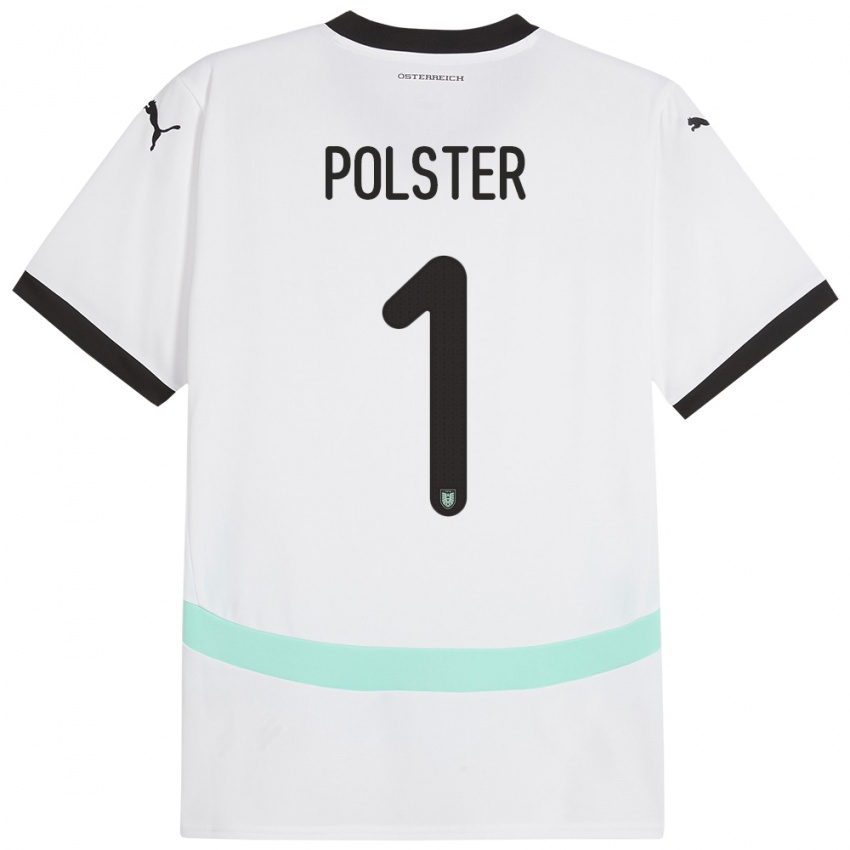 Niño Camiseta Austria Nikolas Polster #1 Blanco 2ª Equipación 24-26 La Camisa Argentina