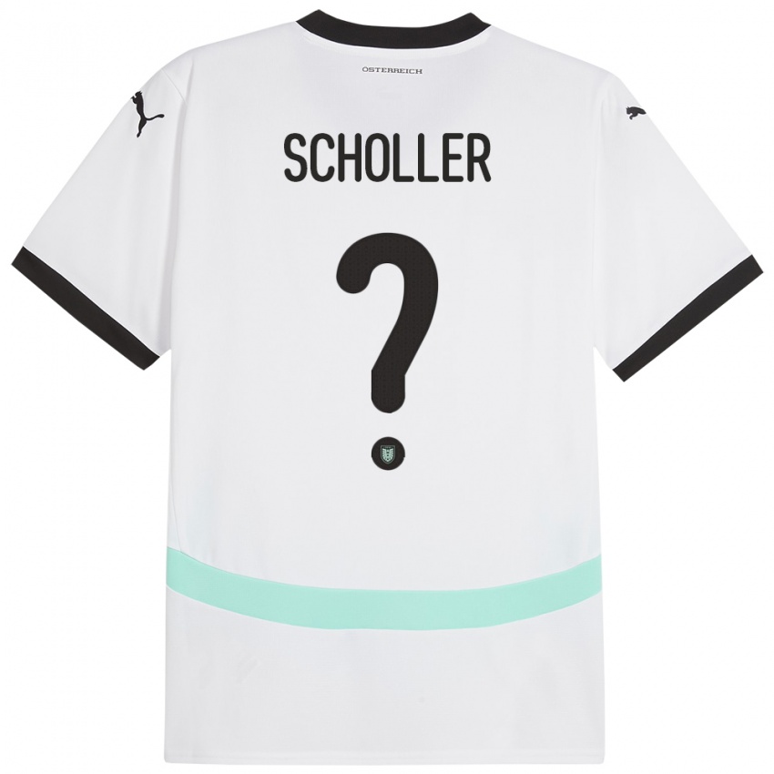 Niño Camiseta Austria Jakob Schöller #0 Blanco 2ª Equipación 24-26 La Camisa Argentina