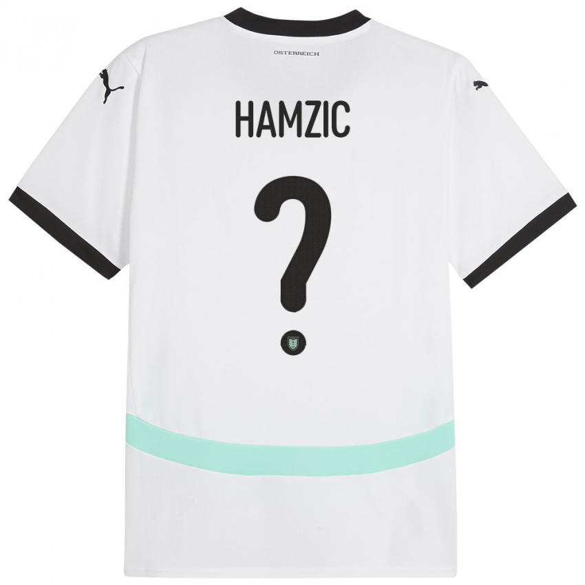 Niño Camiseta Austria Salko Hamzic #0 Blanco 2ª Equipación 24-26 La Camisa Argentina