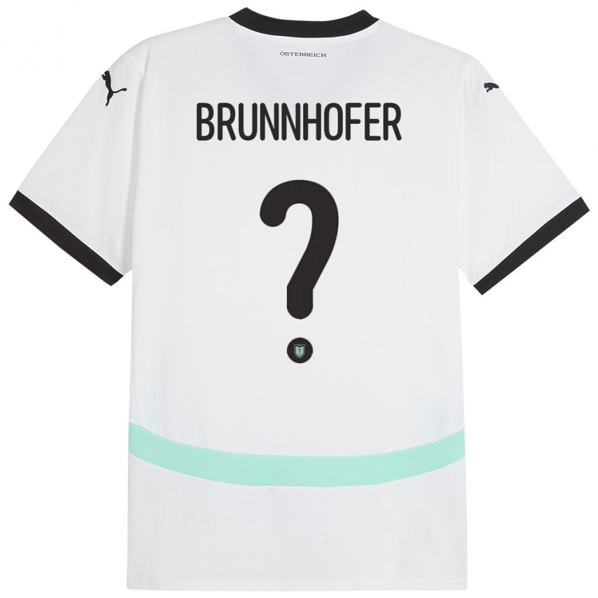Niño Camiseta Austria Jakob Brunnhofer #0 Blanco 2ª Equipación 24-26 La Camisa Argentina