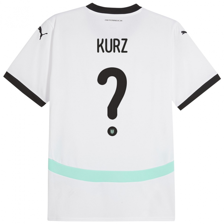 Niño Camiseta Austria Marcel Kurz #0 Blanco 2ª Equipación 24-26 La Camisa Argentina