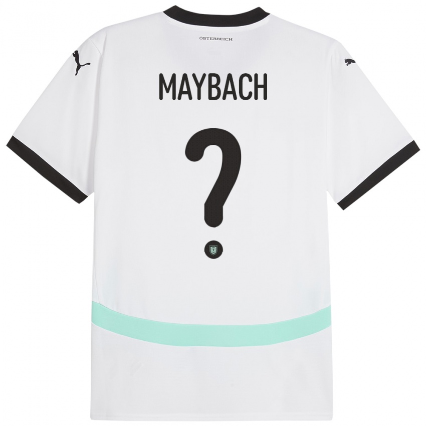 Niño Camiseta Austria Philipp Maybach #0 Blanco 2ª Equipación 24-26 La Camisa Argentina