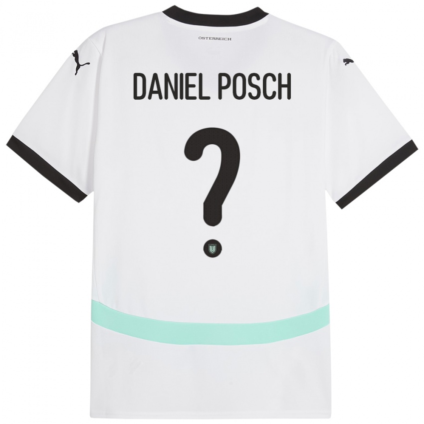 Niño Camiseta Austria Daniel Posch #0 Blanco 2ª Equipación 24-26 La Camisa Argentina