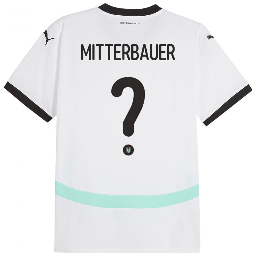 Niño Camiseta Austria Elias Mitterbauer #0 Blanco 2ª Equipación 24-26 La Camisa Argentina