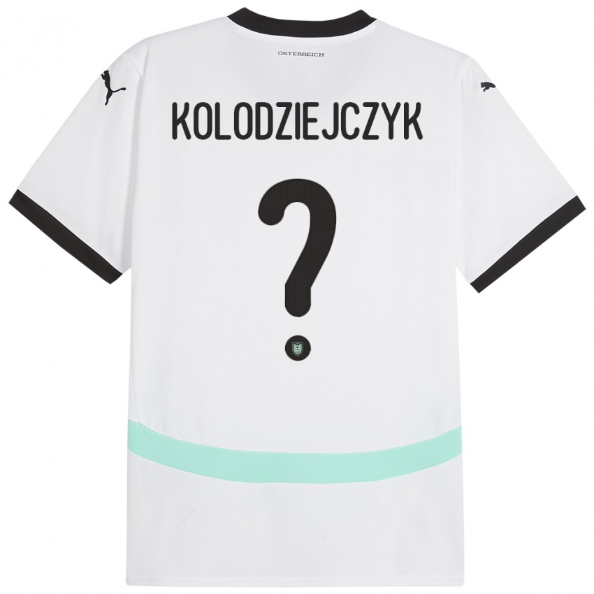 Niño Camiseta Austria Marek Kolodziejczyk #0 Blanco 2ª Equipación 24-26 La Camisa Argentina