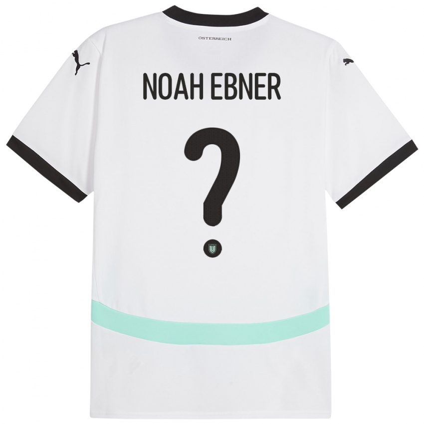 Niño Camiseta Austria Noah Ebner #0 Blanco 2ª Equipación 24-26 La Camisa Argentina