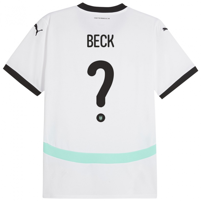 Niño Camiseta Austria Dominik Beck #0 Blanco 2ª Equipación 24-26 La Camisa Argentina