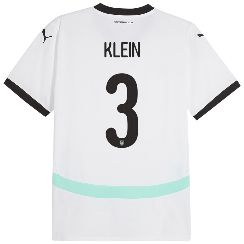 Niño Camiseta Austria Jennifer Klein #3 Blanco 2ª Equipación 24-26 La Camisa Argentina