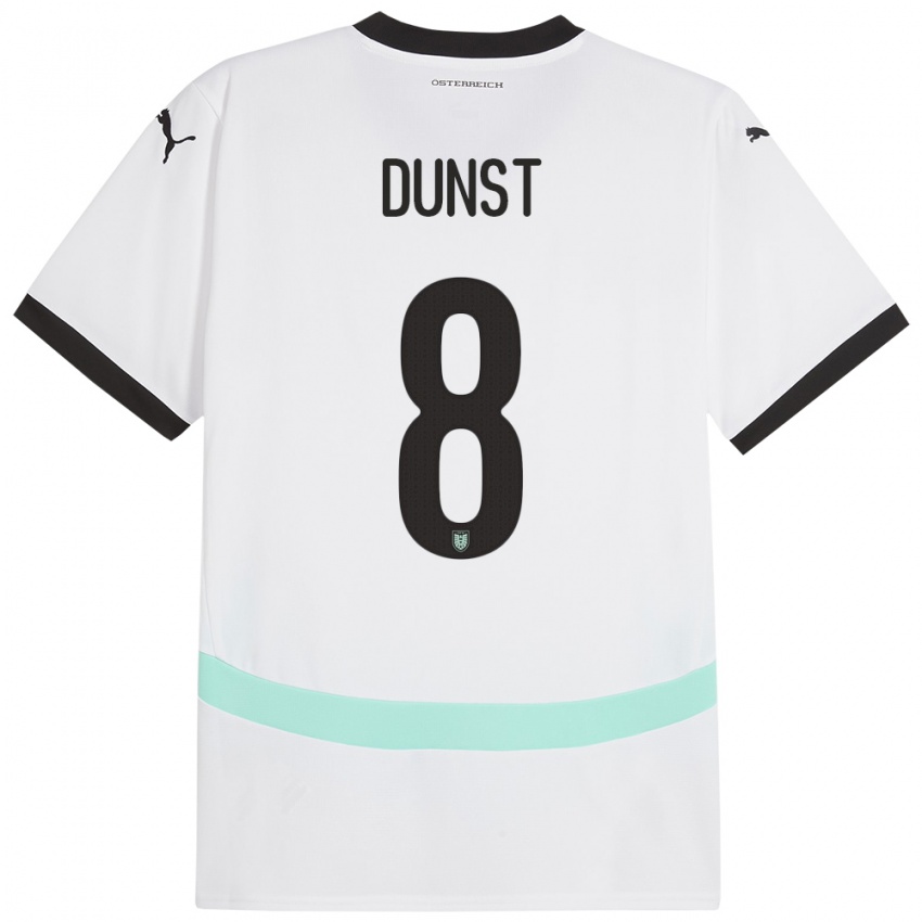 Niño Camiseta Austria Barbara Dunst #8 Blanco 2ª Equipación 24-26 La Camisa Argentina