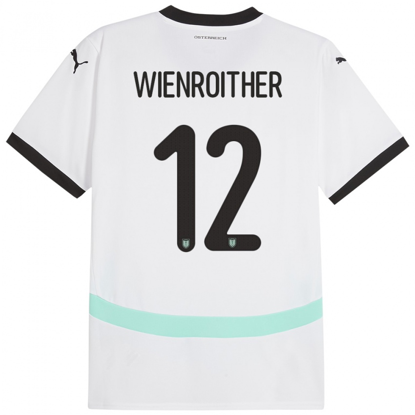 Niño Camiseta Austria Laura Wienroither #12 Blanco 2ª Equipación 24-26 La Camisa Argentina