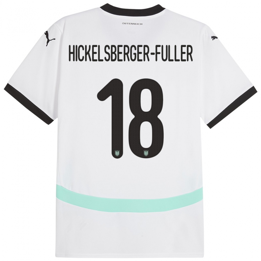 Niño Camiseta Austria Julia Hickelsberger-Füller #18 Blanco 2ª Equipación 24-26 La Camisa Argentina