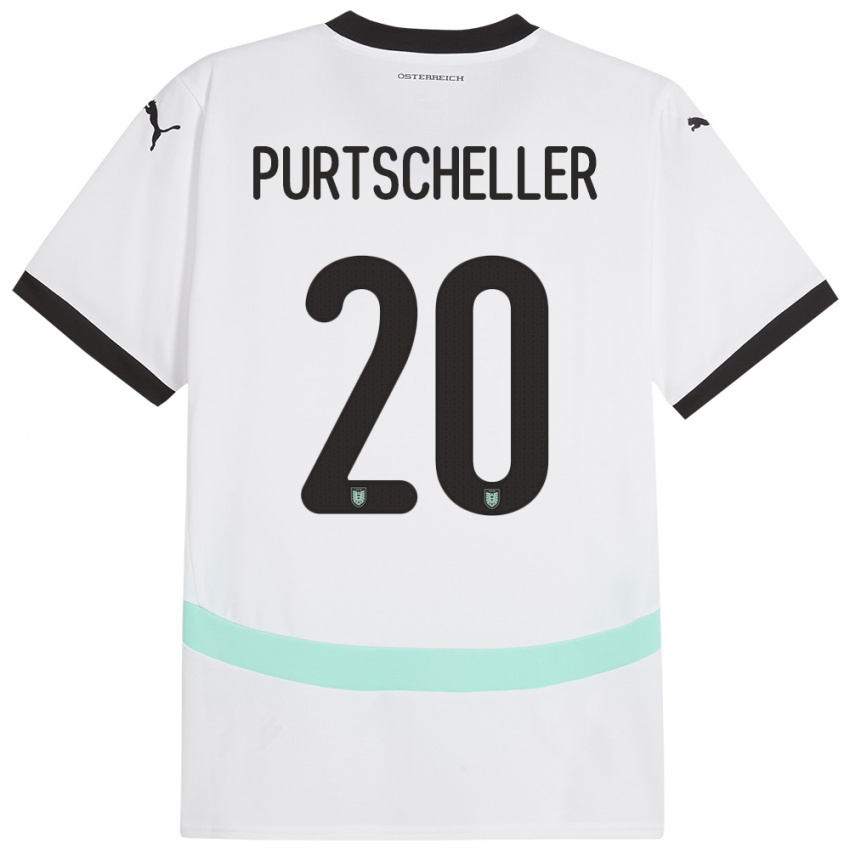 Niño Camiseta Austria Lilli Purtscheller #20 Blanco 2ª Equipación 24-26 La Camisa Argentina