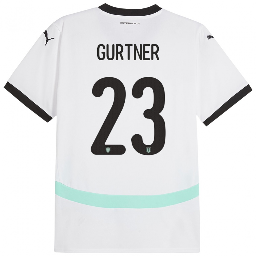 Niño Camiseta Austria Andrea Gurtner #23 Blanco 2ª Equipación 24-26 La Camisa Argentina