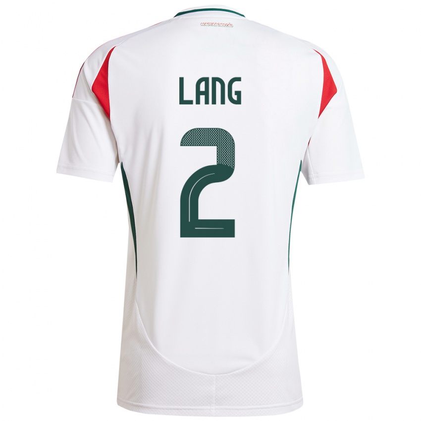 Niño Camiseta Hungría Ádám Lang #2 Blanco 2ª Equipación 24-26 La Camisa Argentina