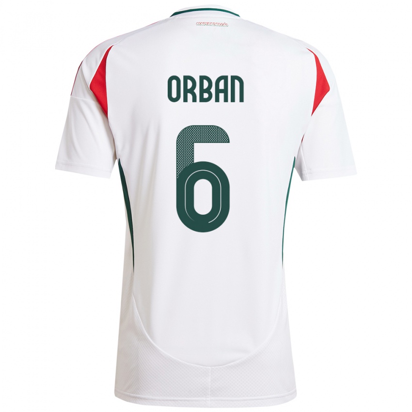 Niño Camiseta Hungría Willi Orbán #6 Blanco 2ª Equipación 24-26 La Camisa Argentina