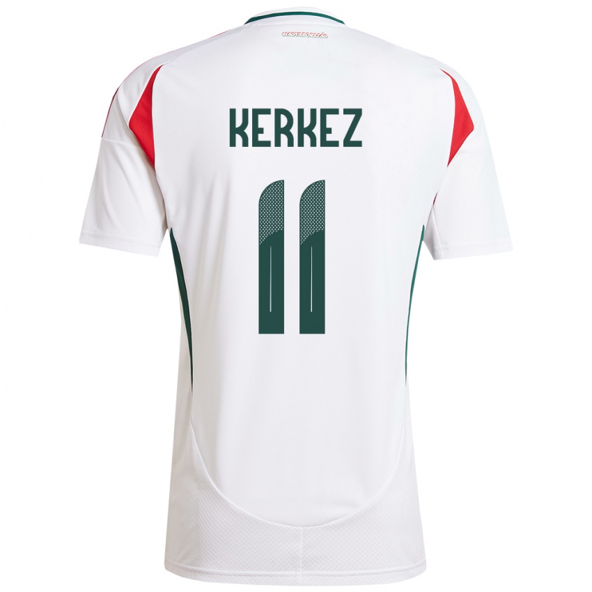 Niño Camiseta Hungría Milos Kerkez #11 Blanco 2ª Equipación 24-26 La Camisa Argentina