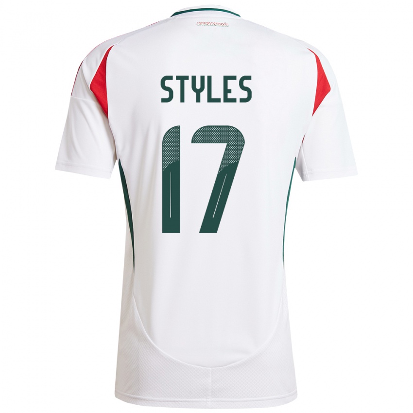 Niño Camiseta Hungría Callum Styles #17 Blanco 2ª Equipación 24-26 La Camisa Argentina