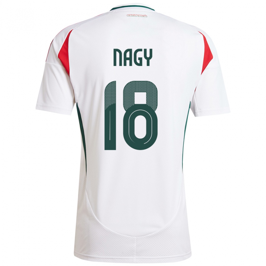 Niño Camiseta Hungría Zsolt Nagy #18 Blanco 2ª Equipación 24-26 La Camisa Argentina