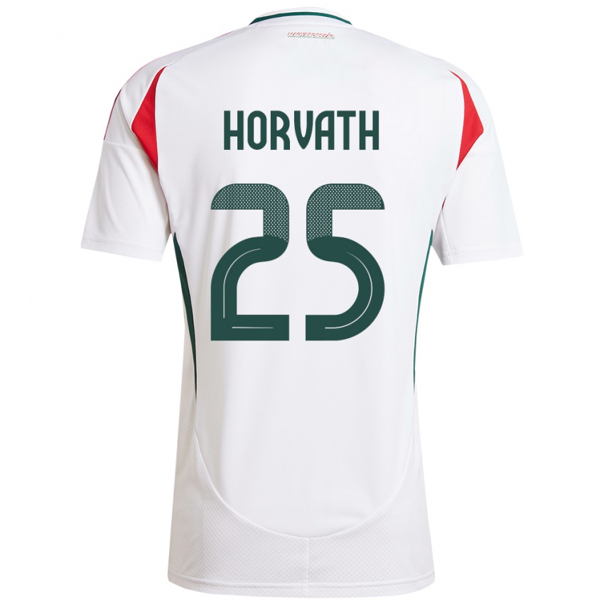 Niño Camiseta Hungría Krisztofer Horváth #25 Blanco 2ª Equipación 24-26 La Camisa Argentina