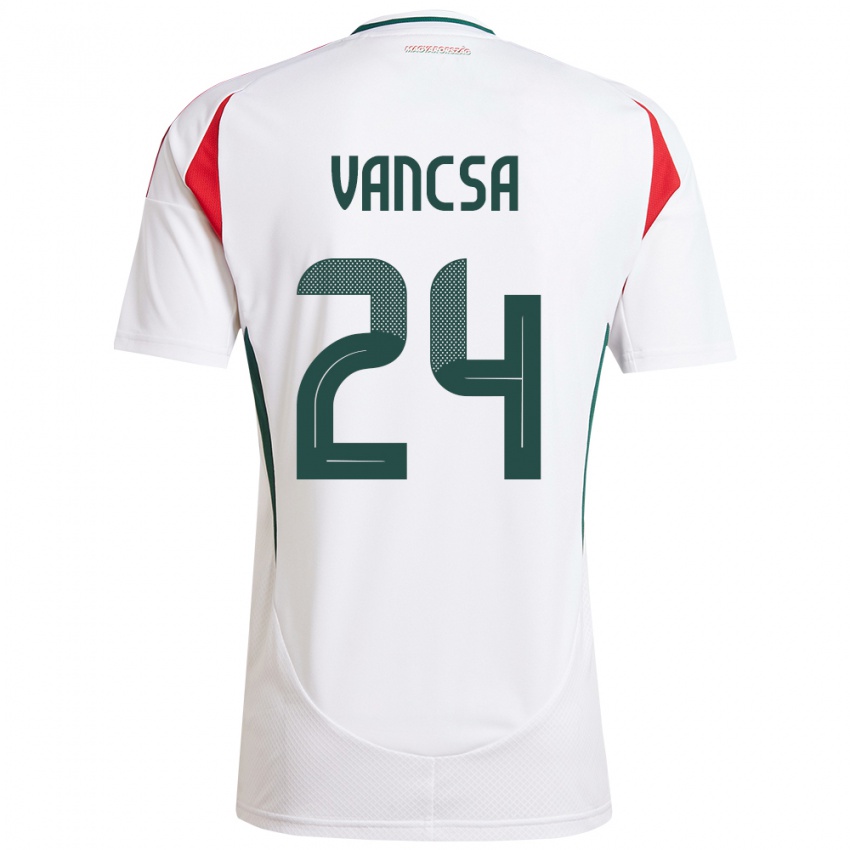 Niño Camiseta Hungría Zalán Vancsa #24 Blanco 2ª Equipación 24-26 La Camisa Argentina