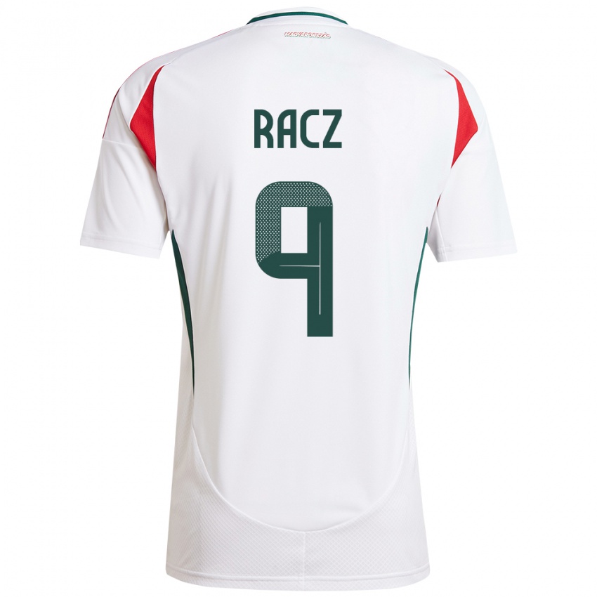 Niño Camiseta Hungría Balázs Rácz #9 Blanco 2ª Equipación 24-26 La Camisa Argentina