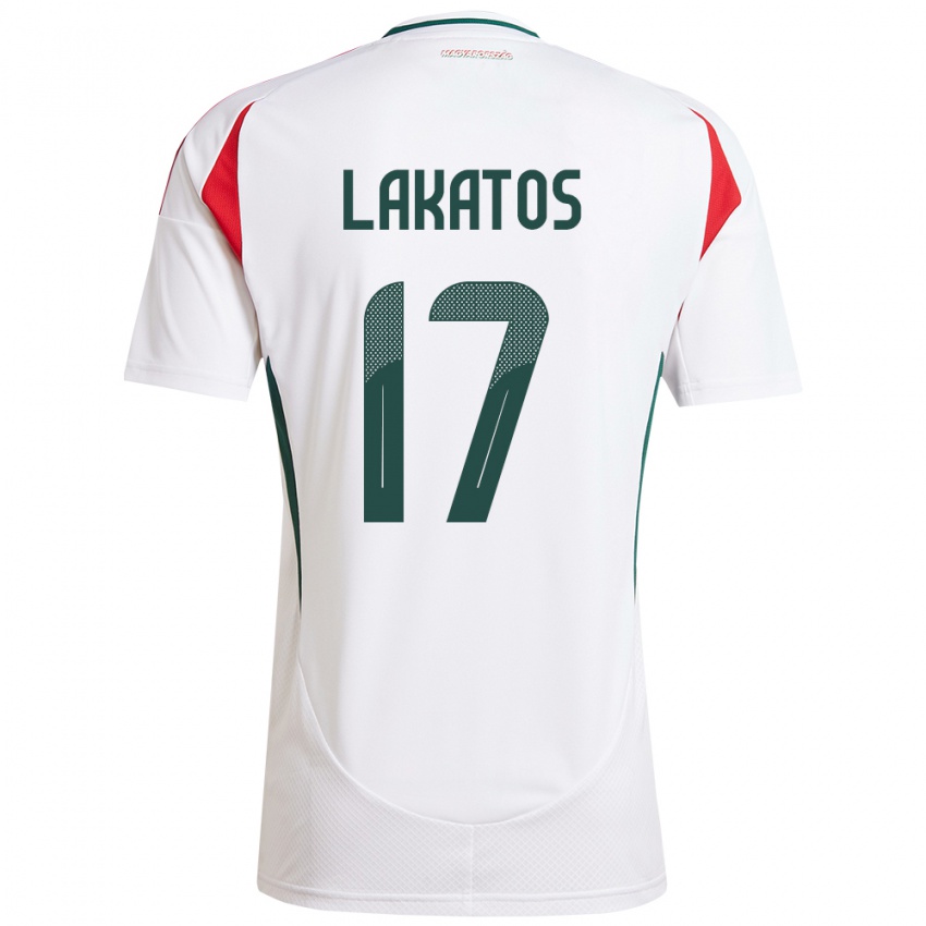 Niño Camiseta Hungría Noel Lakatos #17 Blanco 2ª Equipación 24-26 La Camisa Argentina