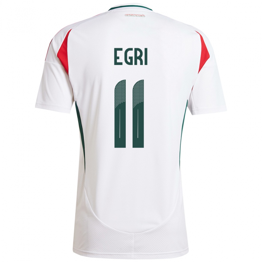 Niño Camiseta Hungría Imre Egri #11 Blanco 2ª Equipación 24-26 La Camisa Argentina