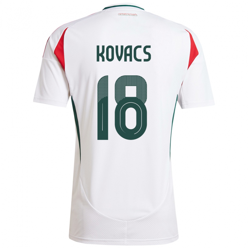 Niño Camiseta Hungría Laura Kovács #18 Blanco 2ª Equipación 24-26 La Camisa Argentina