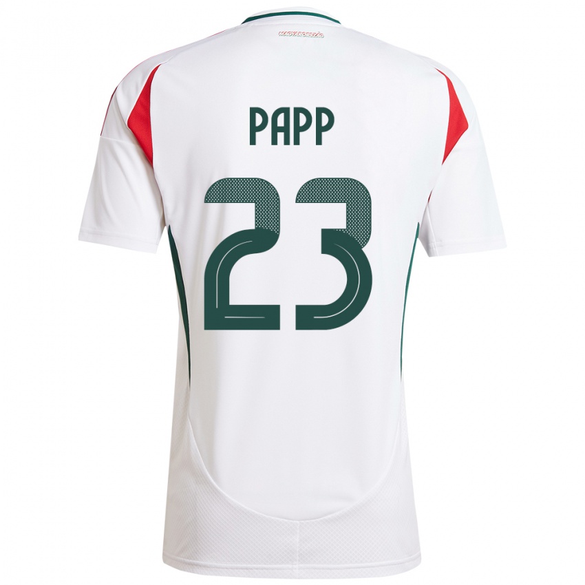 Niño Camiseta Hungría Luca Papp #23 Blanco 2ª Equipación 24-26 La Camisa Argentina