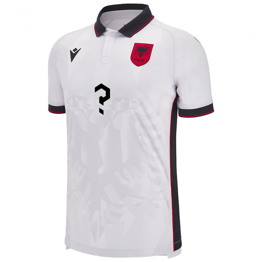 Niño Camiseta Albania Klevi Bajrami #0 Blanco 2ª Equipación 24-26 La Camisa Argentina