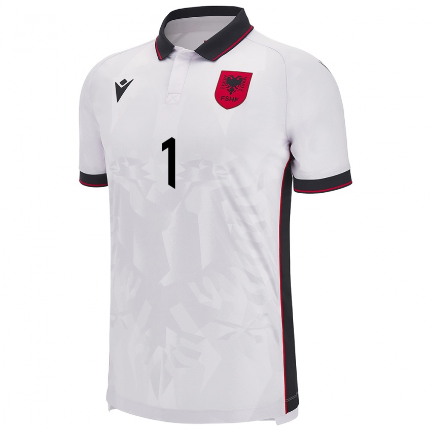 Niño Camiseta Albania Etrit Berisha #1 Blanco 2ª Equipación 24-26 La Camisa Argentina