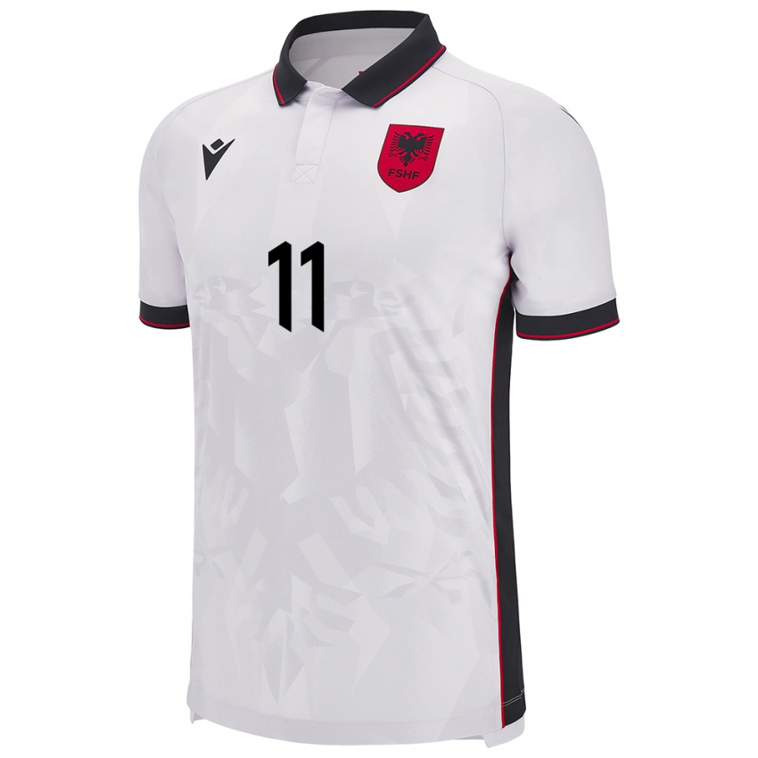 Niño Camiseta Albania Oresti Rifa #11 Blanco 2ª Equipación 24-26 La Camisa Argentina