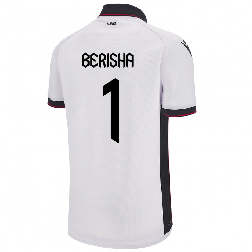 Niño Camiseta Albania Etrit Berisha #1 Blanco 2ª Equipación 24-26 La Camisa Argentina