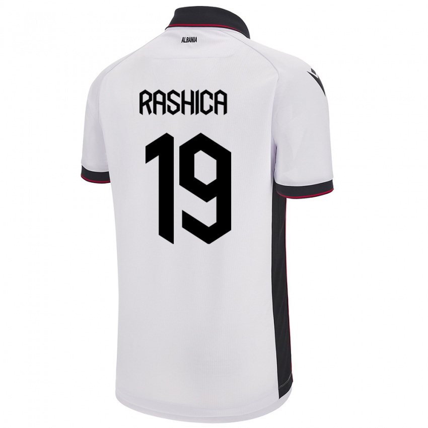 Niño Camiseta Albania Ermir Rashica #19 Blanco 2ª Equipación 24-26 La Camisa Argentina