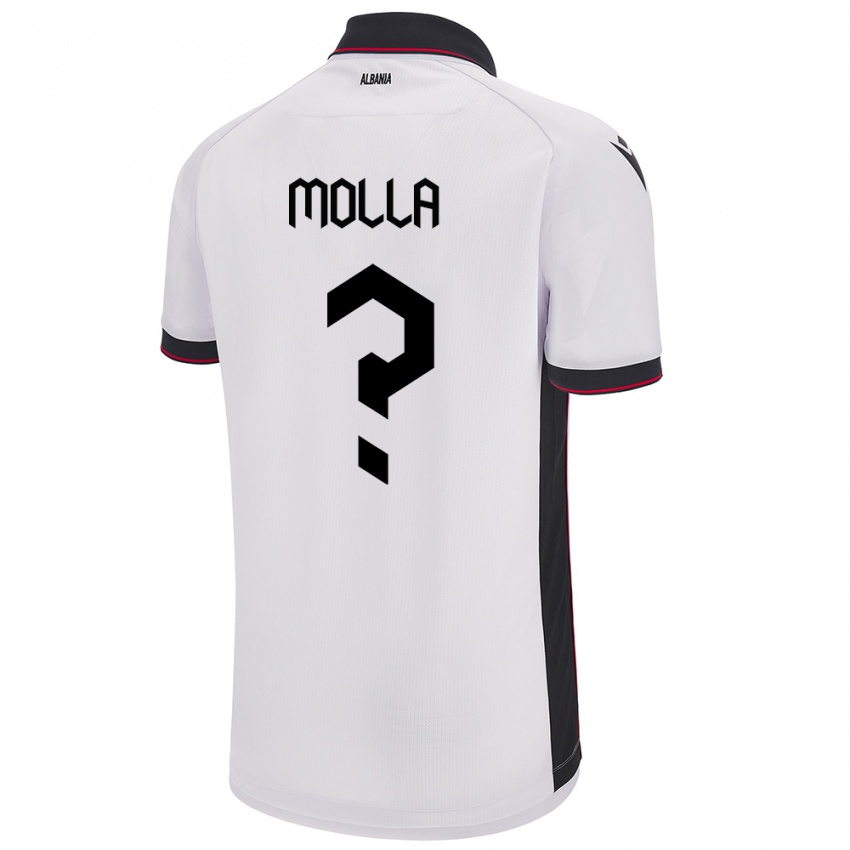 Niño Camiseta Albania Marco Molla #0 Blanco 2ª Equipación 24-26 La Camisa Argentina