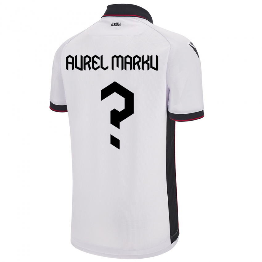 Niño Camiseta Albania Aurel Marku #0 Blanco 2ª Equipación 24-26 La Camisa Argentina