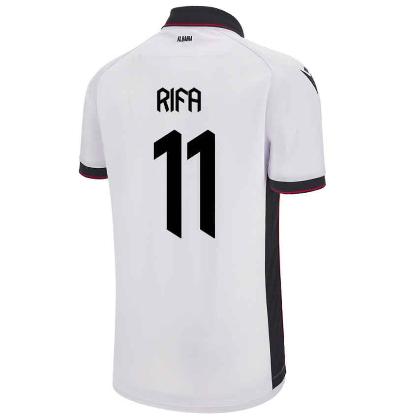 Niño Camiseta Albania Oresti Rifa #11 Blanco 2ª Equipación 24-26 La Camisa Argentina