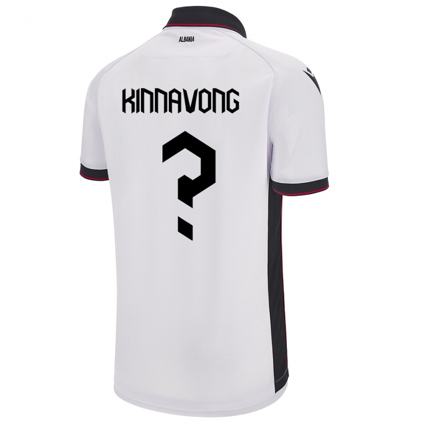 Niño Camiseta Albania Jordan Kinnavong #0 Blanco 2ª Equipación 24-26 La Camisa Argentina