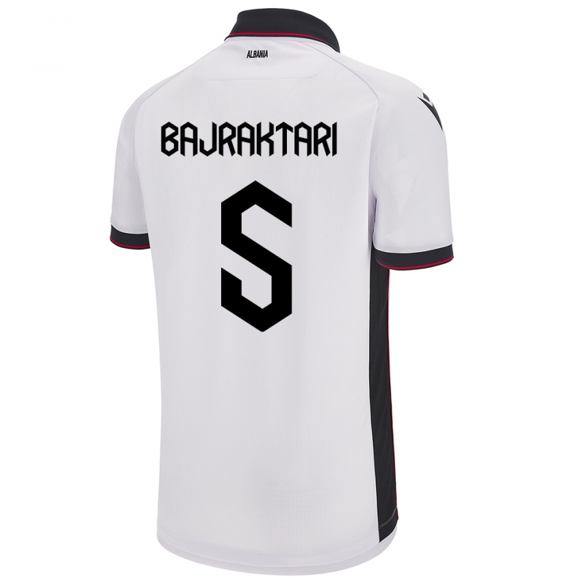 Niño Camiseta Albania Arbiona Bajraktari #5 Blanco 2ª Equipación 24-26 La Camisa Argentina