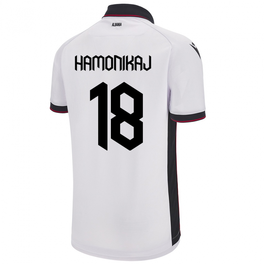 Niño Camiseta Albania Klea Hamonikaj #18 Blanco 2ª Equipación 24-26 La Camisa Argentina