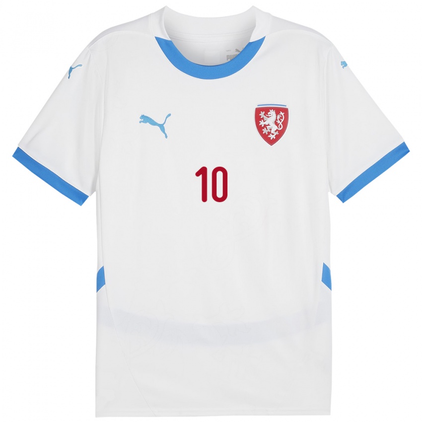 Niño Camiseta Chequia Marek Naskos #10 Blanco 2ª Equipación 24-26 La Camisa Argentina