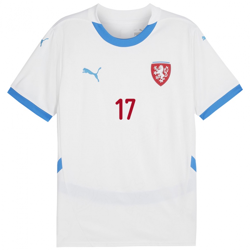 Niño Camiseta Chequia Tereza Szewieczková #17 Blanco 2ª Equipación 24-26 La Camisa Argentina