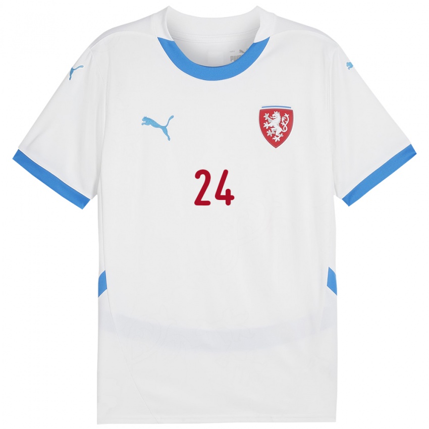 Niño Camiseta Chequia Tomas Vlcek #24 Blanco 2ª Equipación 24-26 La Camisa Argentina